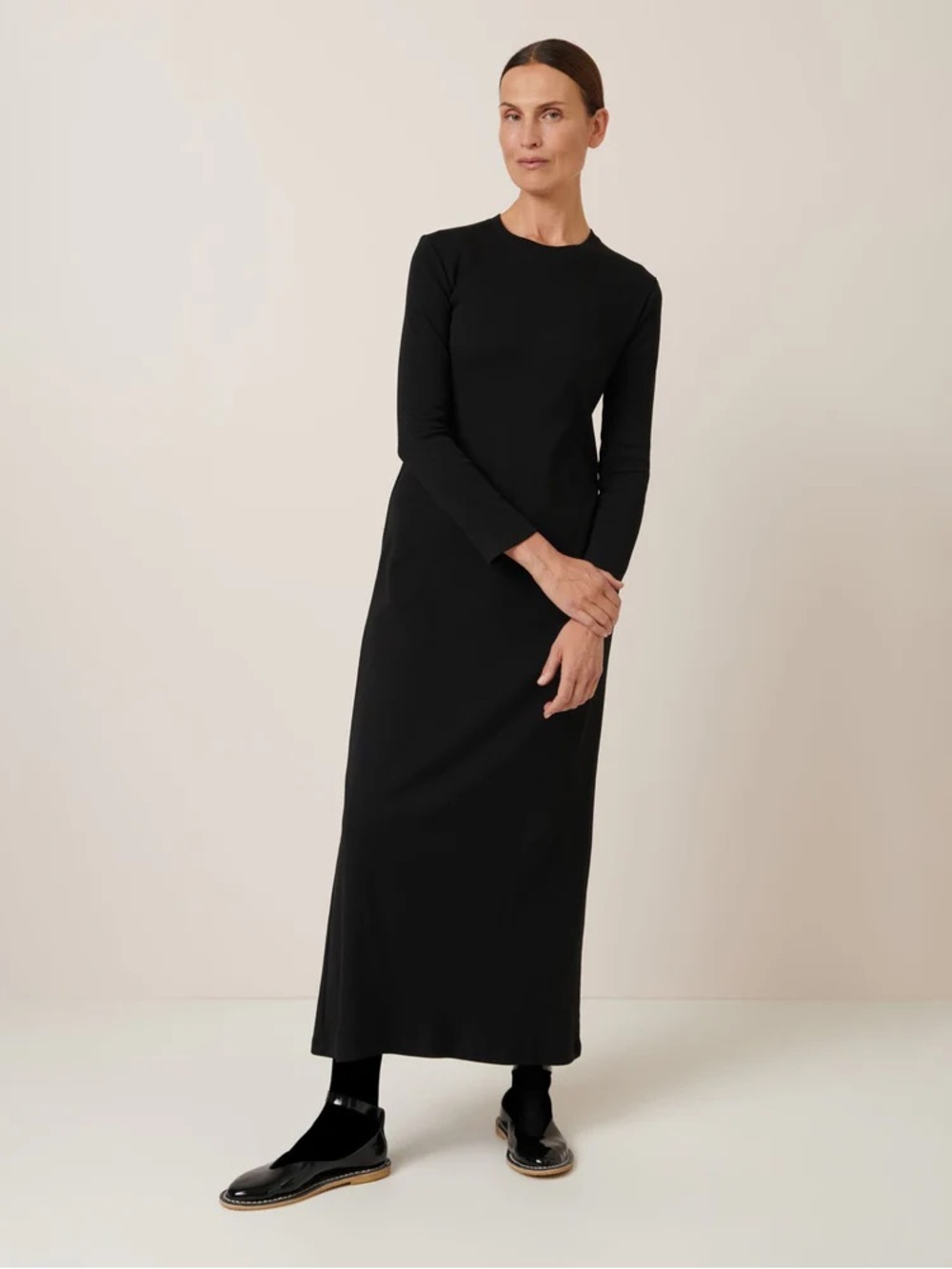 Kowtow Column Dress in Black - Size Medium